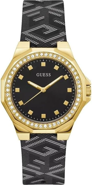 Часы GUESS Черная Кожа