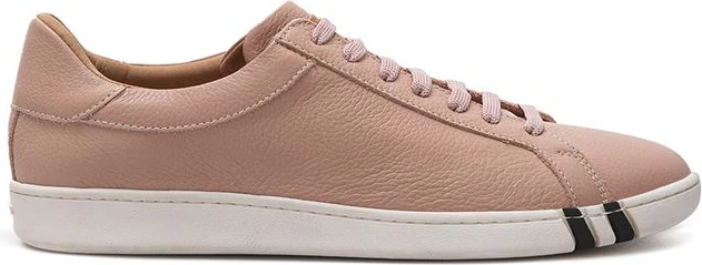 Розовые кожаные кроссовки Bally