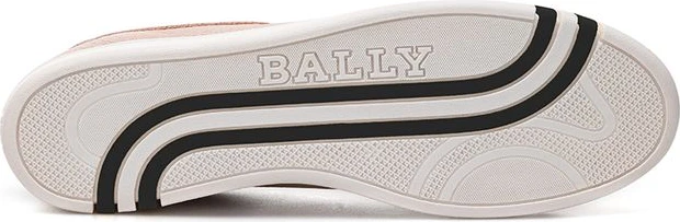 Розовые кожаные кроссовки Bally