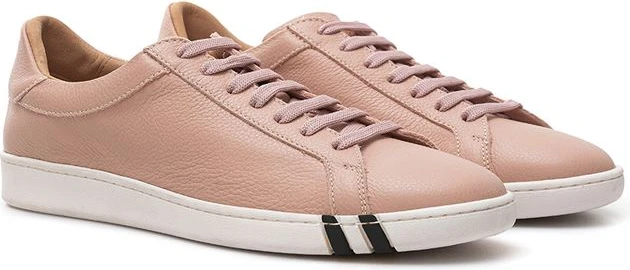 Розовые кожаные кроссовки Bally