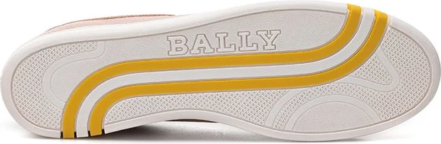 Розовые низкие кроссовки Bally из ткани и кожи