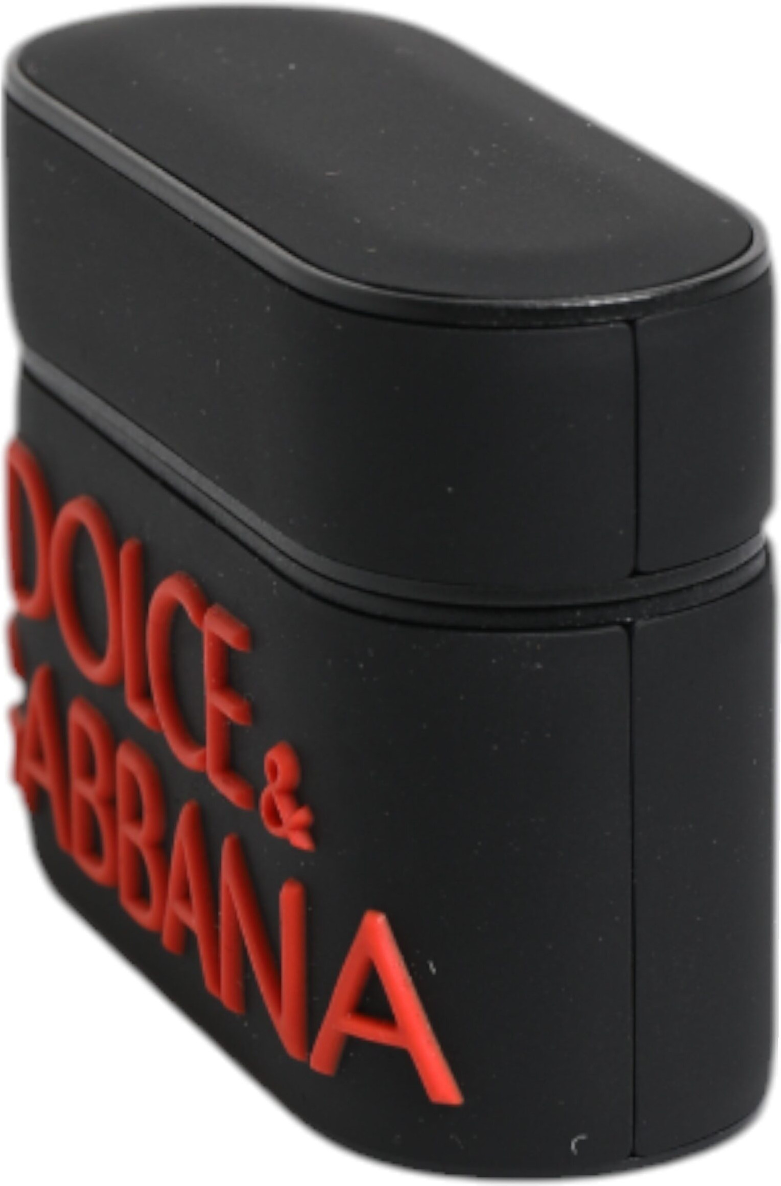 Чехол Dolce & Gabbana Черный Оранжевый Силиконовый с Тисненым Логотипом для Airpods