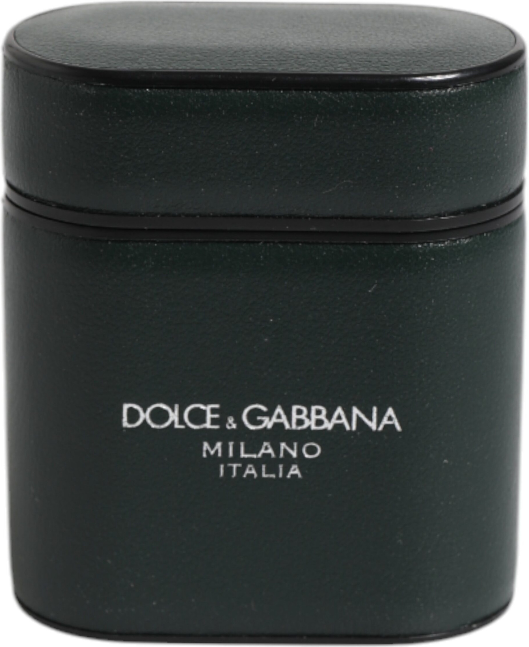 Чехол-книжка Dolce & Gabbana из черной телячьей кожи с принтом логотипа для Airpods