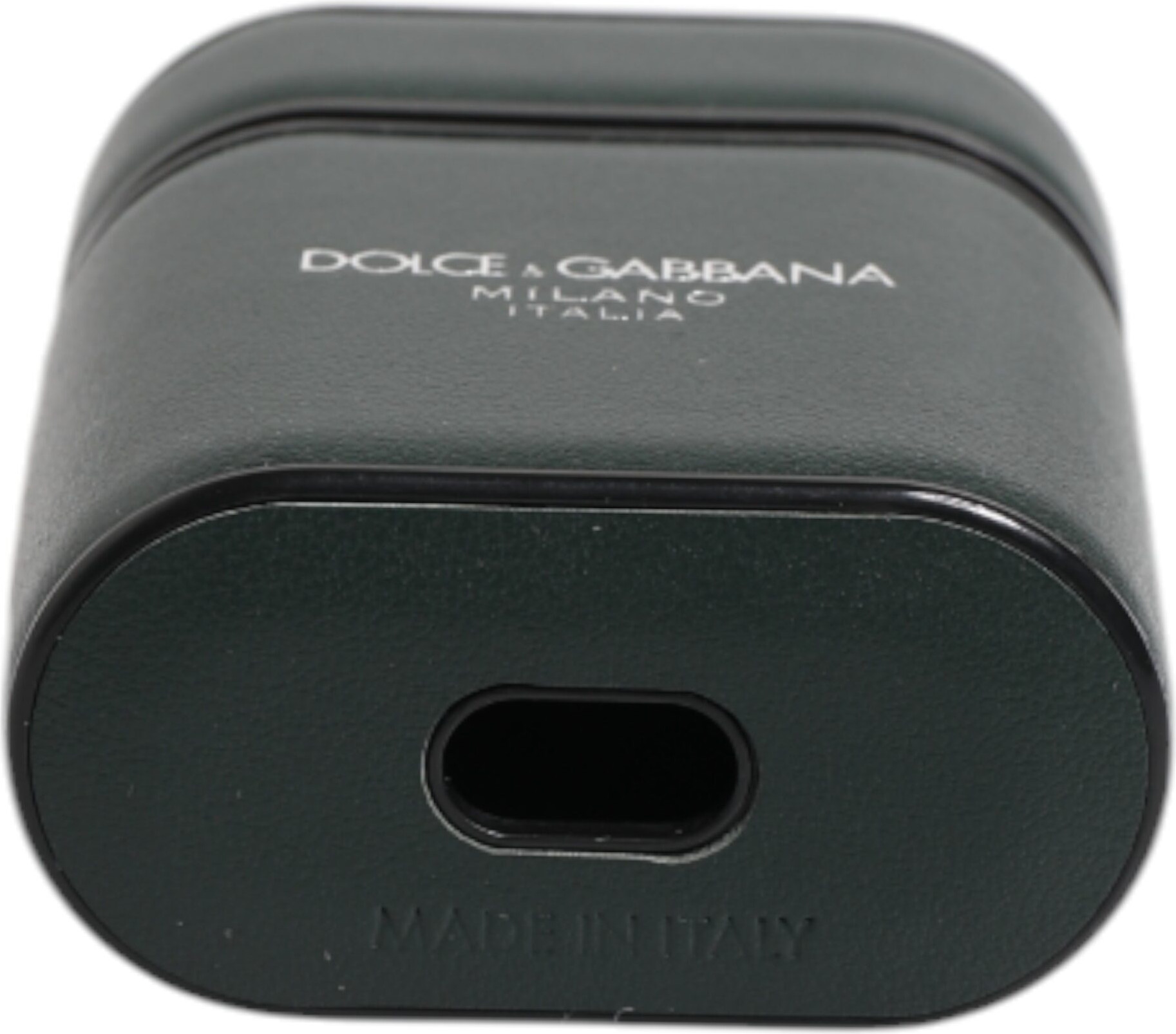 Чехол-книжка Dolce & Gabbana из черной телячьей кожи с принтом логотипа для Airpods