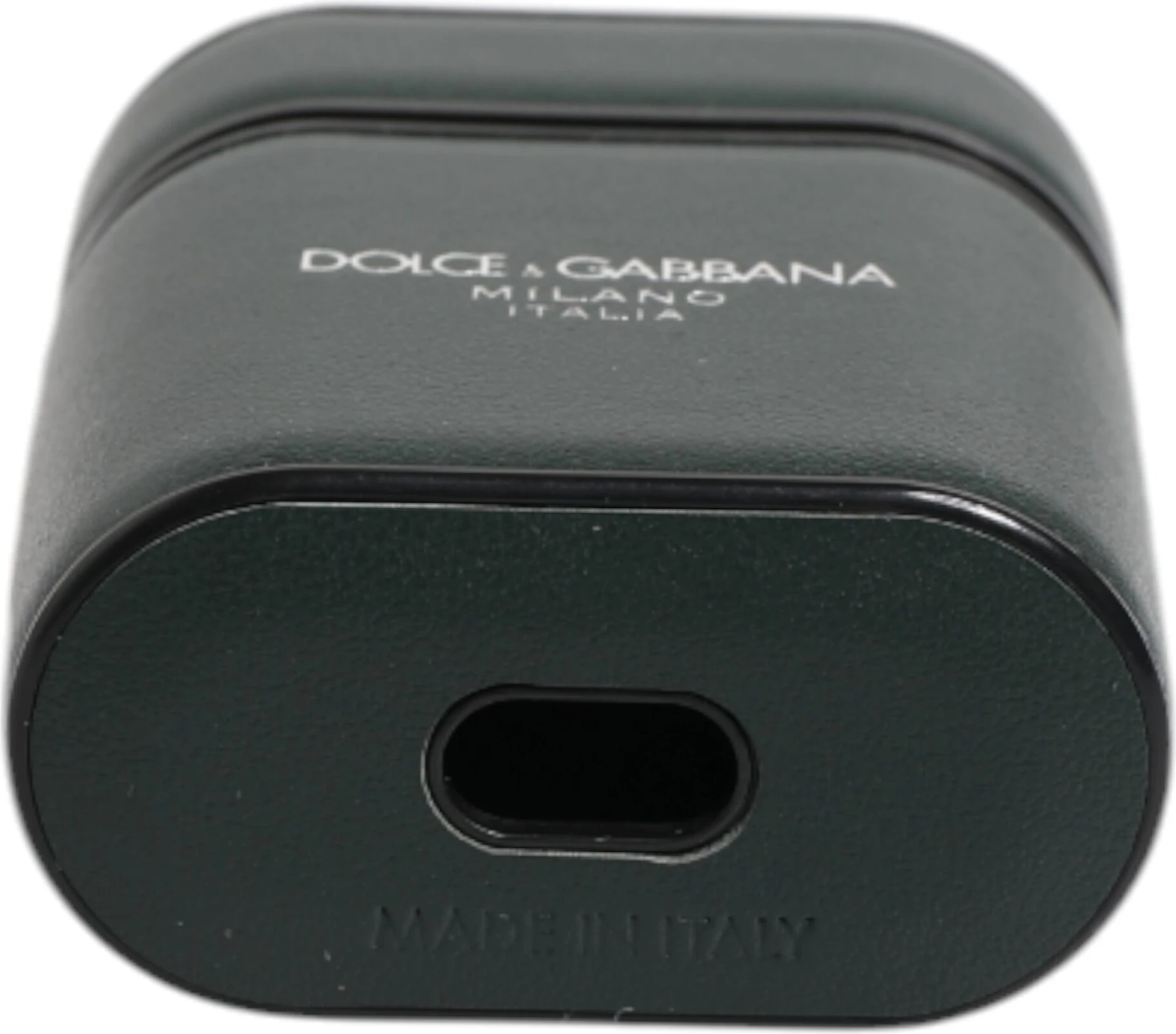 Чехол-книжка Dolce & Gabbana из черной телячьей кожи с принтом логотипа для Airpods