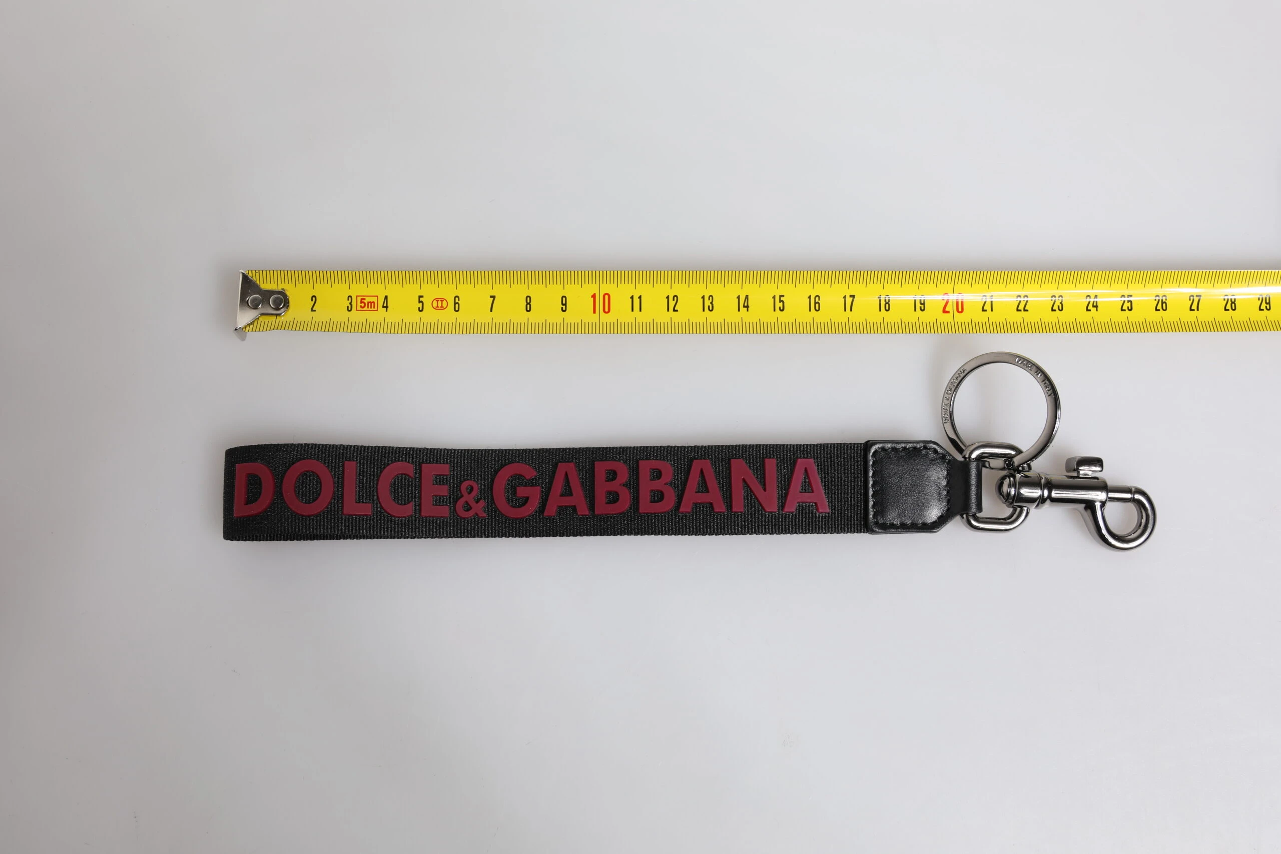 Брелок Dolce & Gabbana Черный Логотип Нейлон Мужской Держатель
