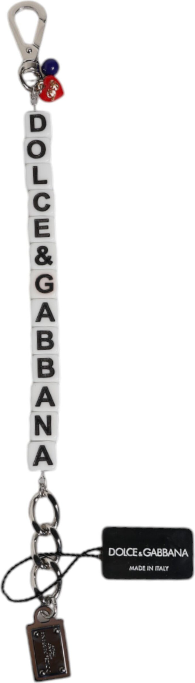 Браслет Dolce & Gabbana Серебряная латунная цепь с кубиками и украшением в виде логотипа