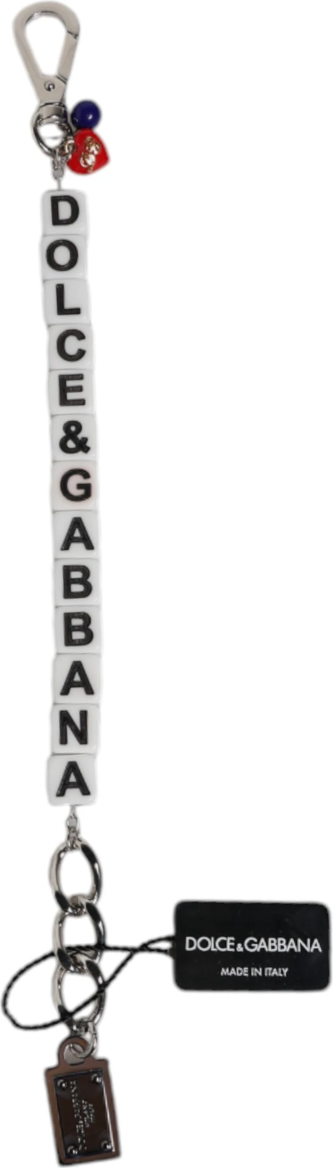 Браслет Dolce & Gabbana Серебряная латунная цепь с кубиками и украшением в виде логотипа