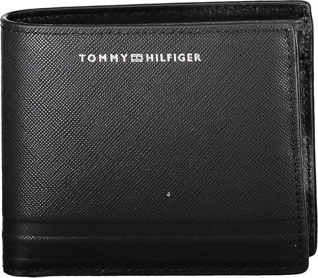 Кошелек Tommy Hilfiger Черный Кожаный Мужской Кошелек