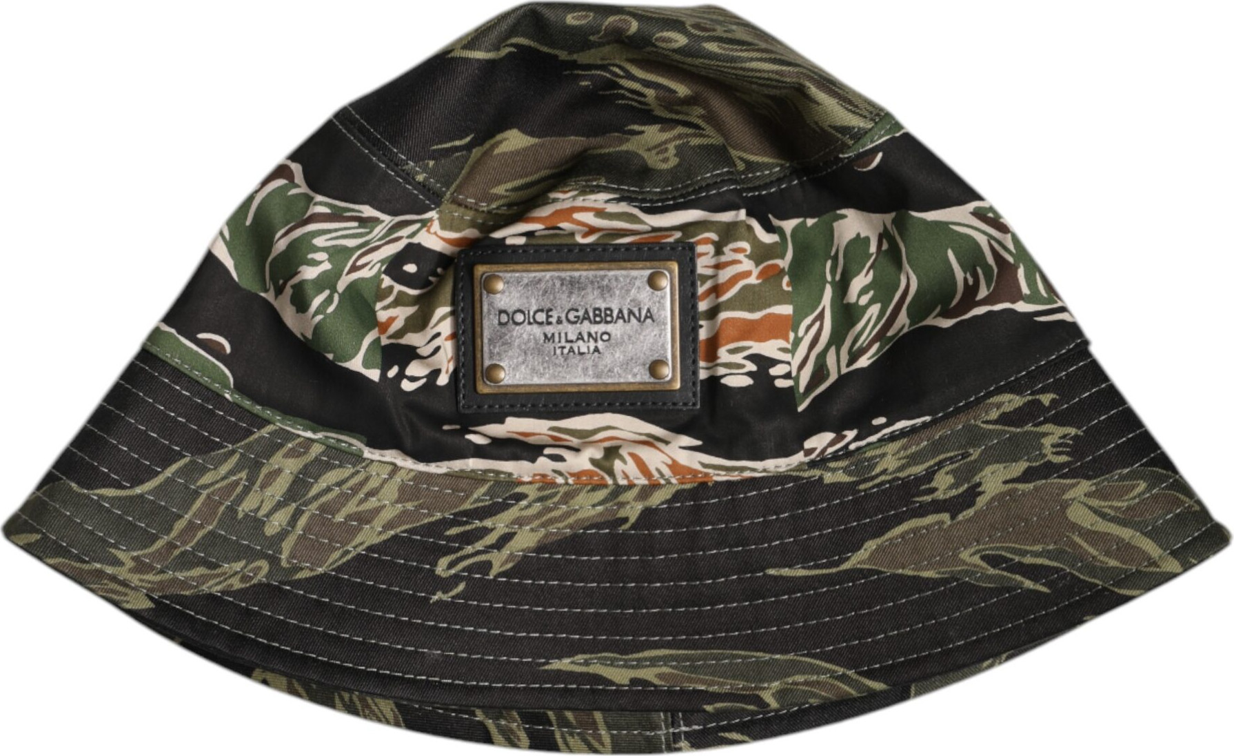 Шляпа Dolce & Gabbana Multicolor DG Plaque с широкими полями (Панама)