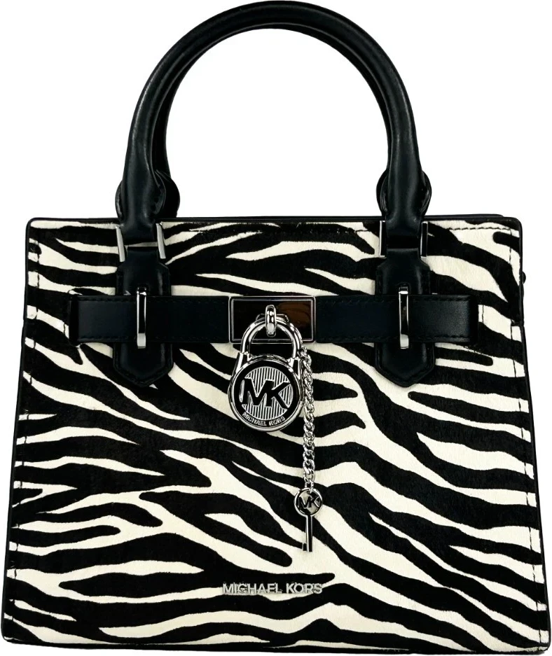 Сумка через плечо Satchel Crossbody Michael Kors Hamilton Small Leather Zebra Print