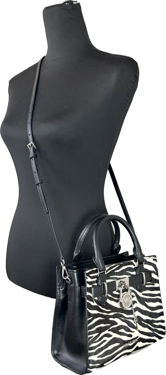 Сумка через плечо Satchel Crossbody Michael Kors Hamilton Small Leather Zebra Print