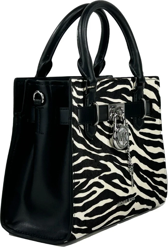 Сумка через плечо Satchel Crossbody Michael Kors Hamilton Small Leather Zebra Print