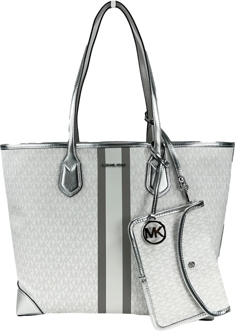 Сумка-тоут Michael Kors Eva Large Stripe Travel Tote Bag Plus Pouch
