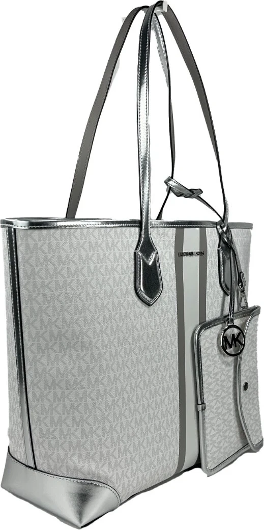 Сумка-тоут Michael Kors Eva Large Stripe Travel Tote Bag Plus Pouch