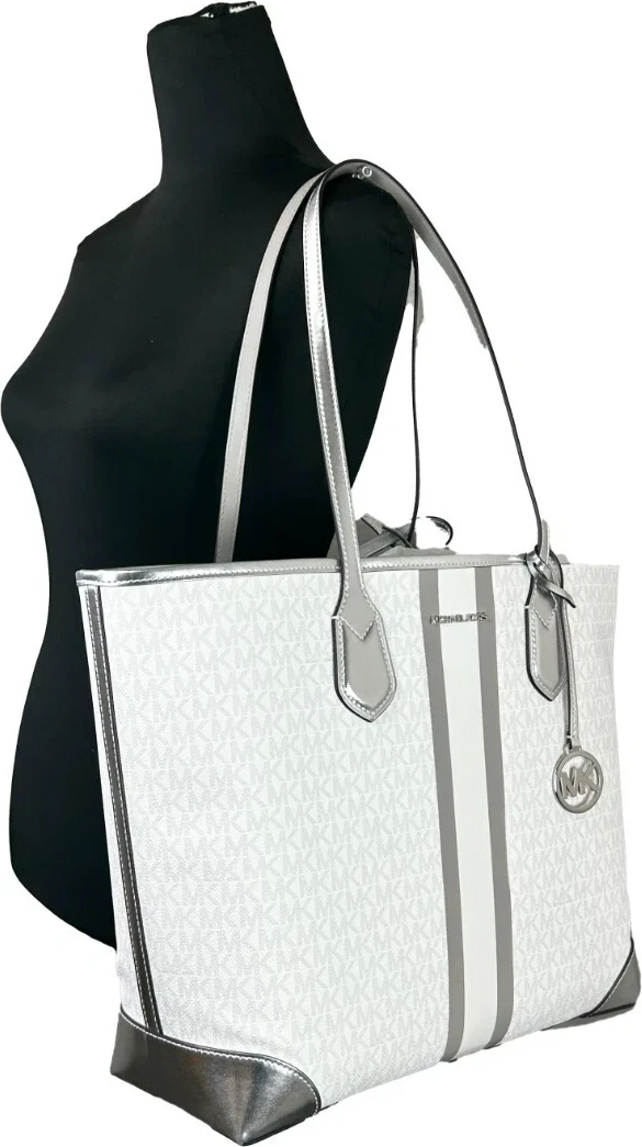 Сумка-тоут Michael Kors Eva Large Stripe Travel Tote Bag Plus Pouch