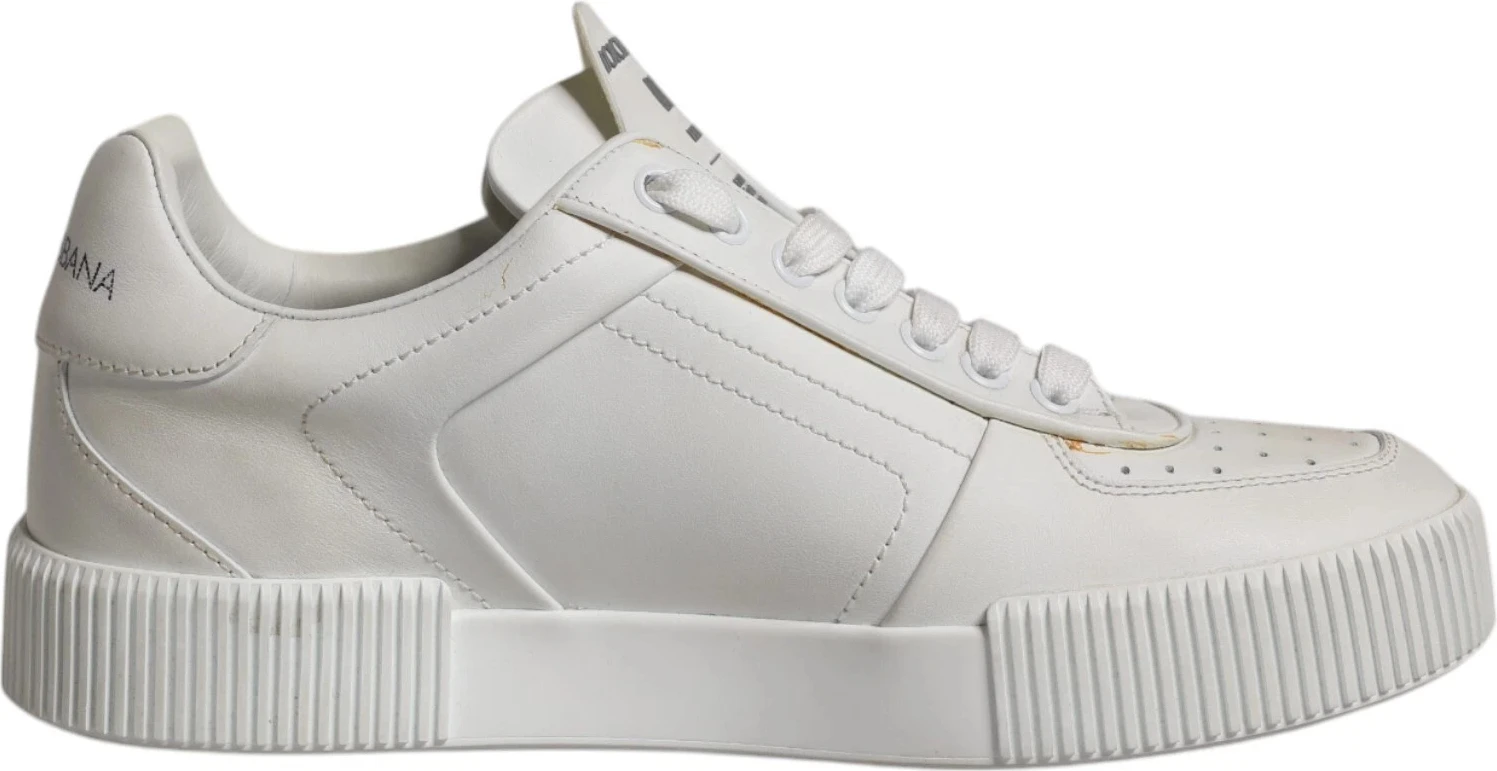 Белые кожаные кроссовки Miami Low Dolce & Gabbana