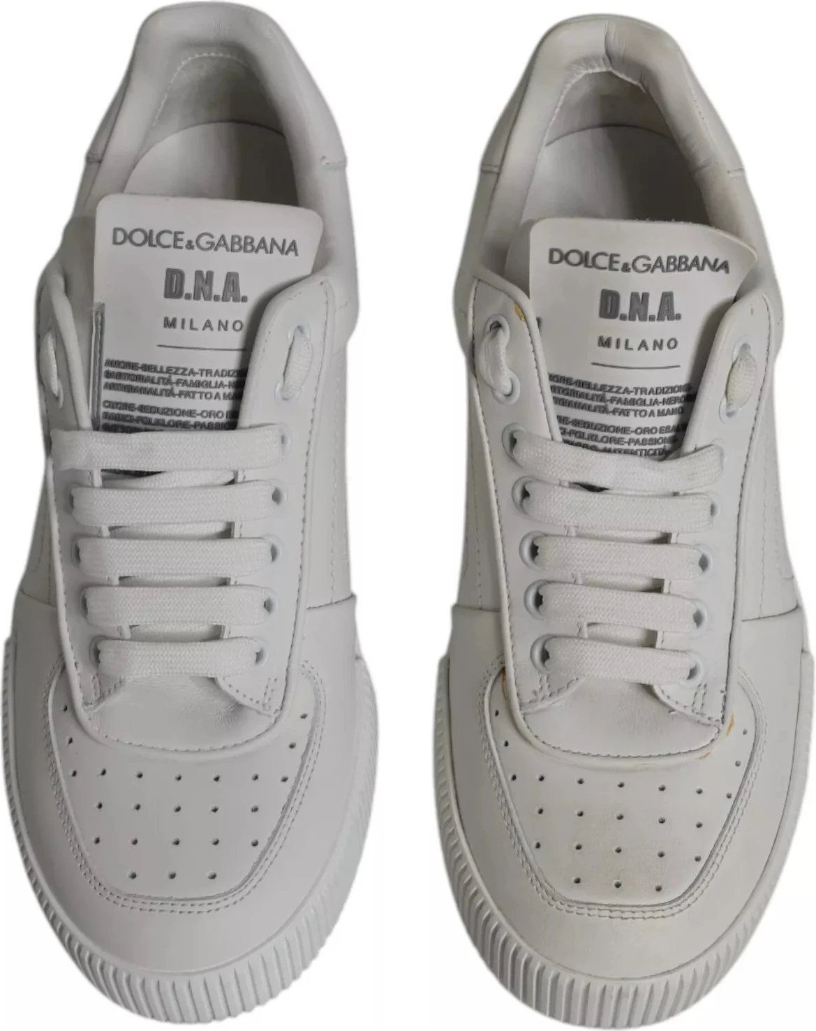 Белые кожаные кроссовки Miami Low Dolce & Gabbana