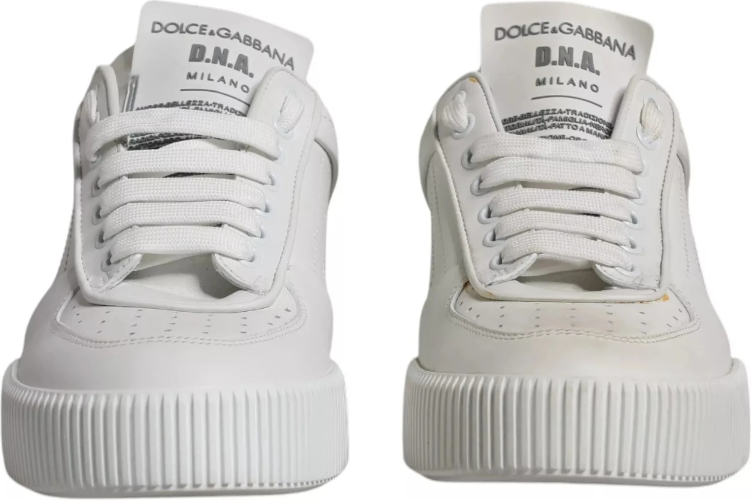 Белые кожаные кроссовки Miami Low Dolce & Gabbana