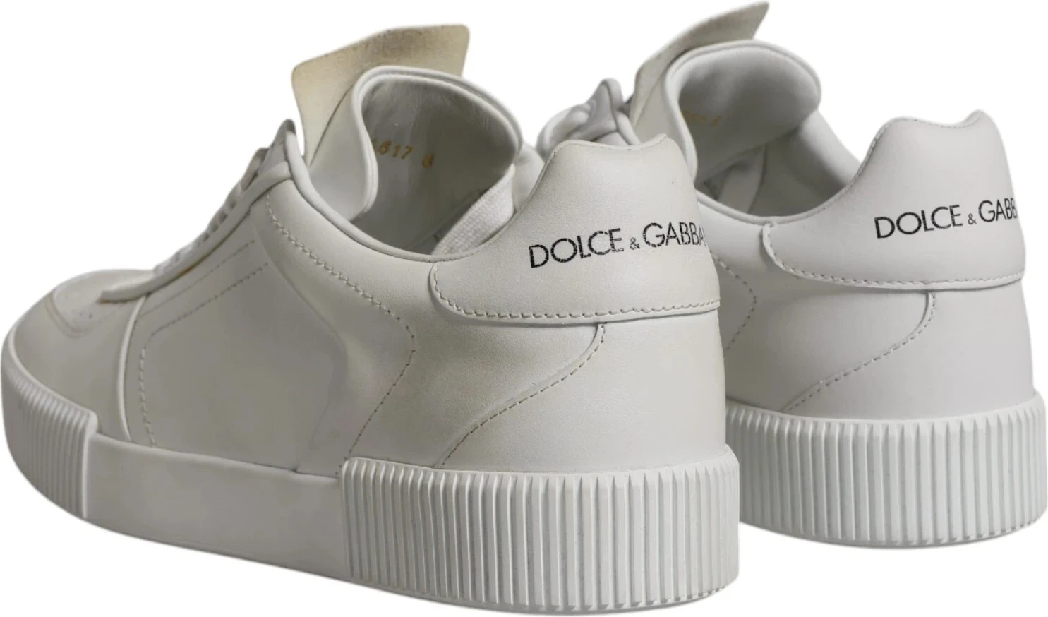 Белые кожаные кроссовки Miami Low Dolce & Gabbana