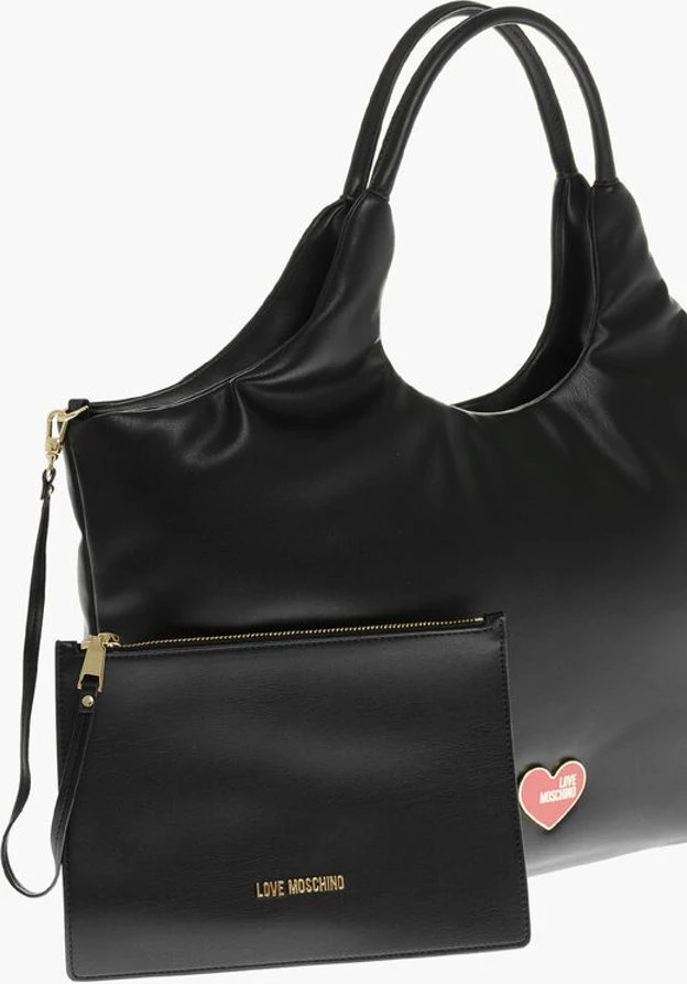 Сумка Moschino Черная Плечевая Сумка из Полиэтилена