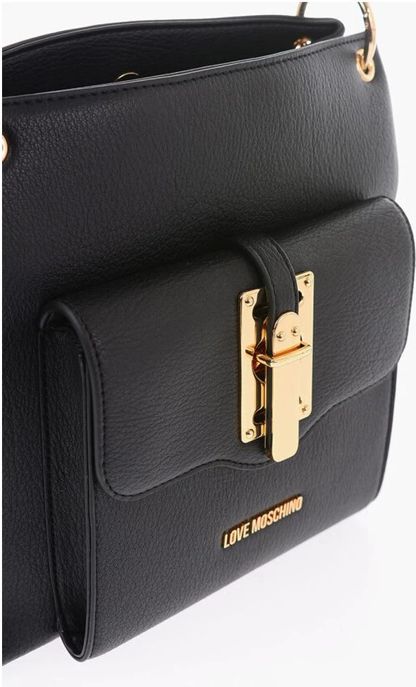 Сумка Moschino Черная на Плечо из Полиэтилена
