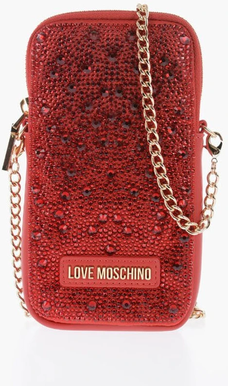 Клатч Moschino LOVE со стразами