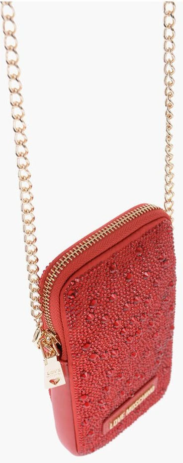 Клатч Moschino LOVE со стразами