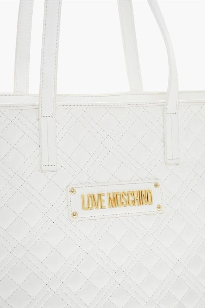 Сумка-тоут Moschino LOVE Стеганая из искусственной кожи
