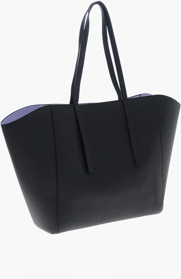 Tote Versace JEANS COUTURE Макси-сумка из текстурированной искусственной кожи с металлической бляшкой