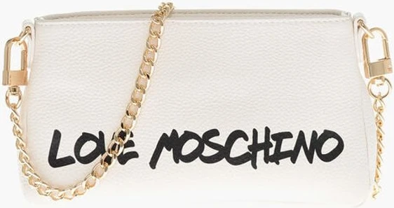 Сумка через плечо Moschino LOVE из фактурной кожи с принтом-логотипом