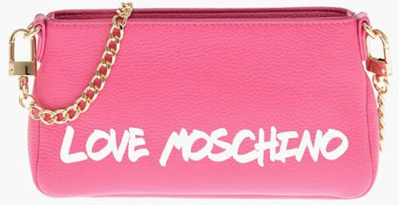 Сумка через плечо Moschino LOVE из фактурной кожи с принтом-граффити логотипа