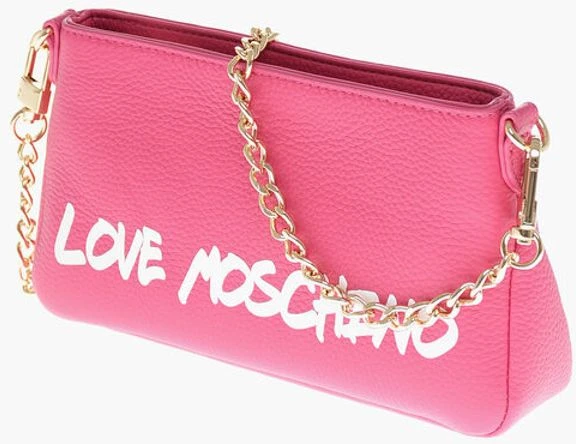 Сумка через плечо Moschino LOVE из фактурной кожи с принтом-граффити логотипа
