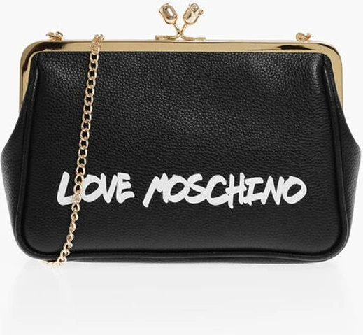 Сумка Moschino LOVE Однотонная сумка с набивным логотипом и съемной цепью