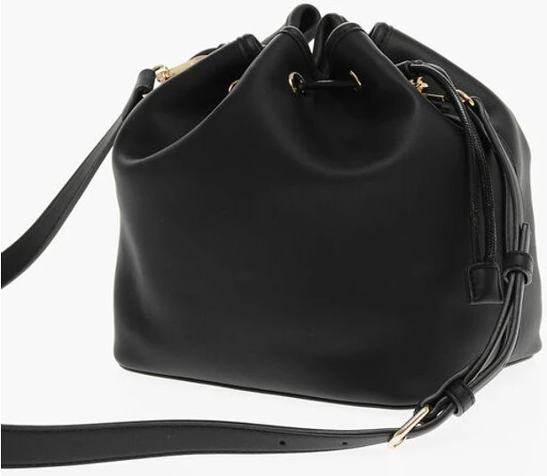Сумка-ведро Moschino LOVE Сумка-ведро из экокожи с золотым макси-логотипом
