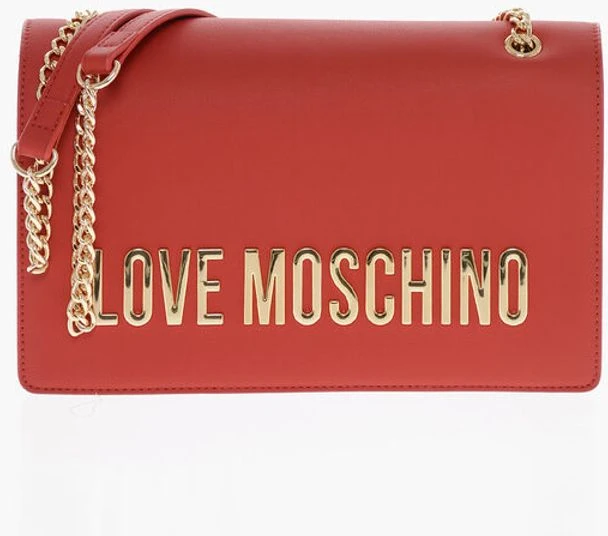 Сумка через плечо Moschino LOVE Сумка через плечо из экокожи с большим золотым логотипом