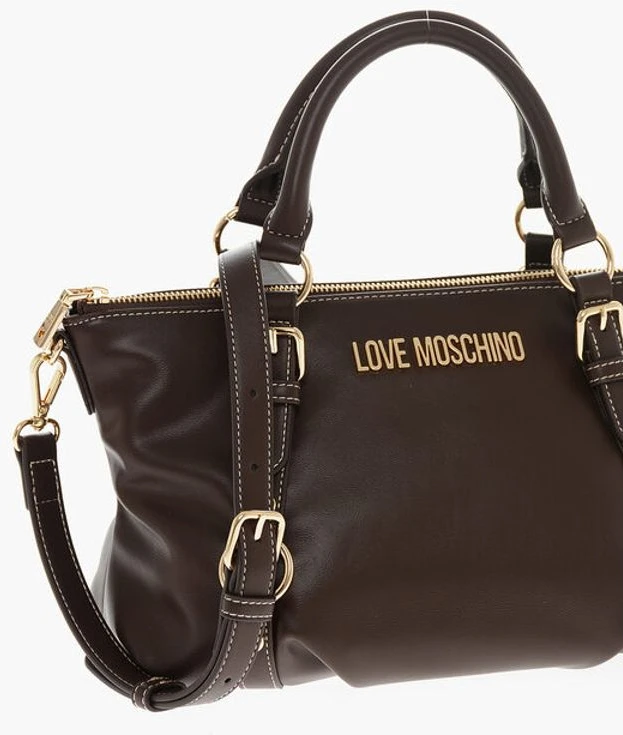 Сумка Moschino LOVE из искусственной кожи с золотым логотипом