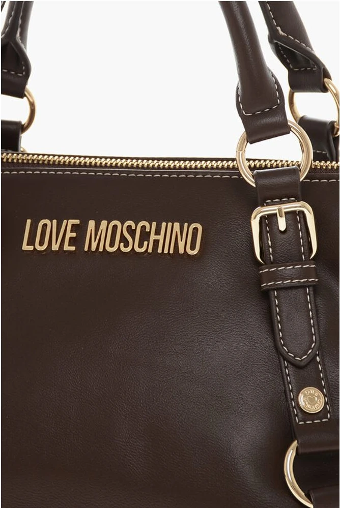 Сумка Moschino LOVE из искусственной кожи с золотым логотипом