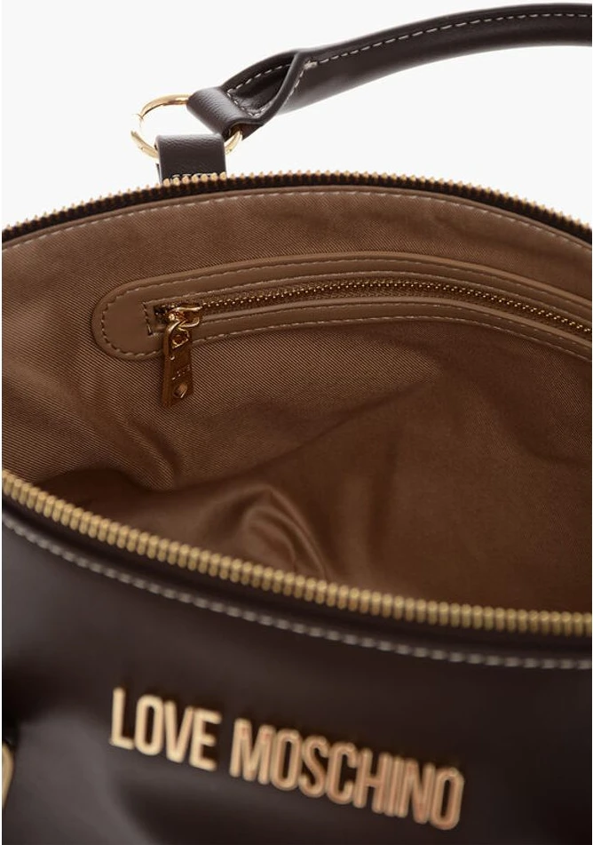Сумка Moschino LOVE из искусственной кожи с золотым логотипом