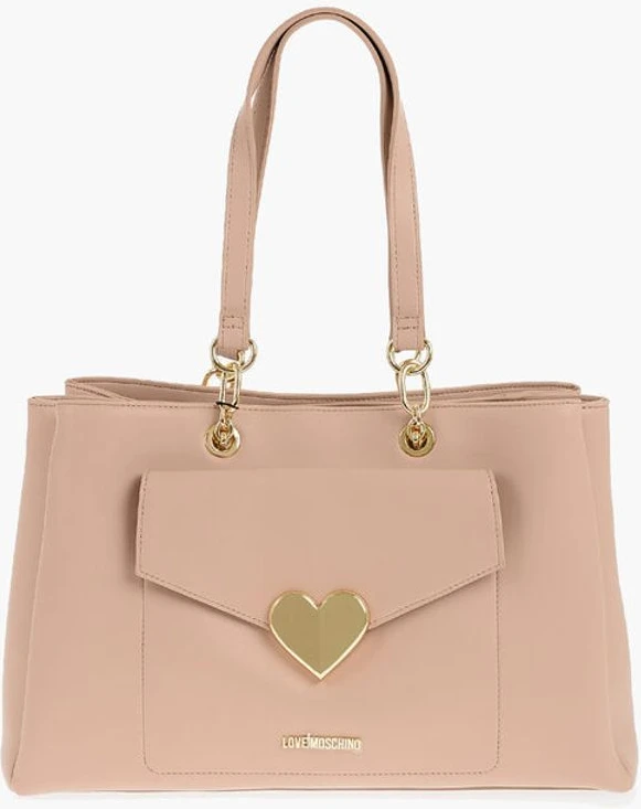 Сумка-тоут Moschino LOVE из искусственной кожи с золотистым логотипом