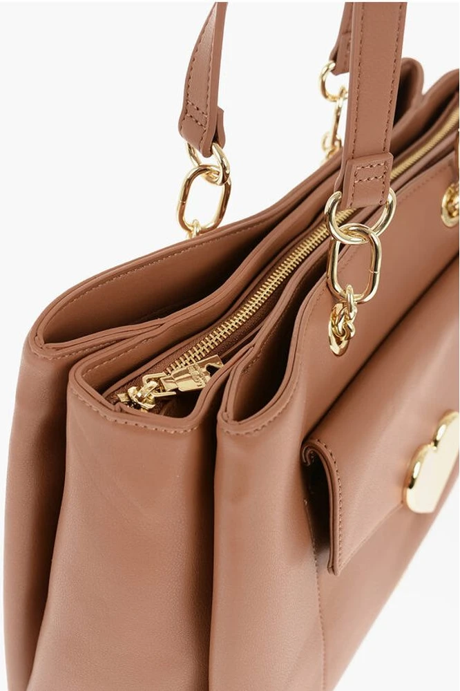 Сумка-тоут Moschino LOVE из искусственной кожи с золотистым логотипом