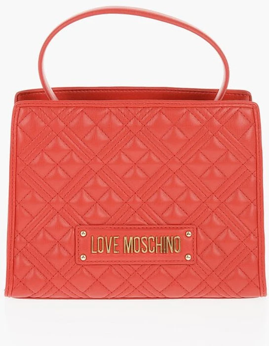 Сумка Moschino LOVE Стеганая из экокожи со съемным плечевым ремнем