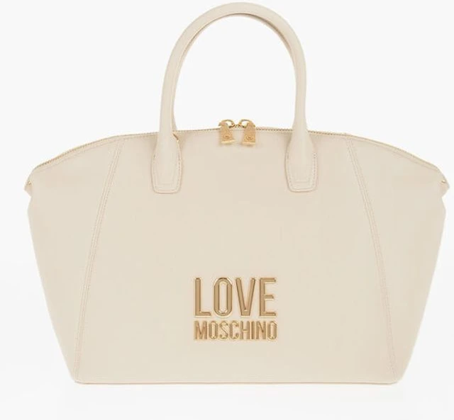 Сумка-тоут Moschino LOVE из искусственной кожи с золотистым логотипом