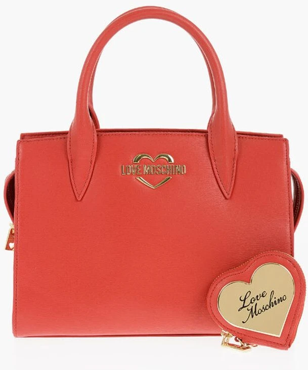 Сумка-тоут Moschino LOVE однотонная с золотистым логотипом
