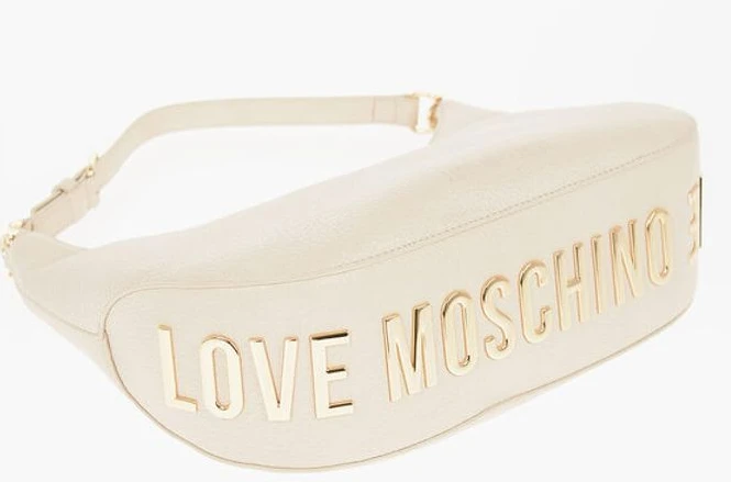Сумка-хобо Moschino LOVE с текстурой из экокожи ECO-FRIENDLY GIANT