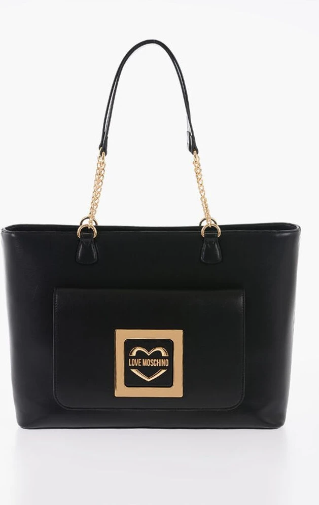 Сумка-тоут Moschino LOVE из искусственной кожи с золотистыми деталями