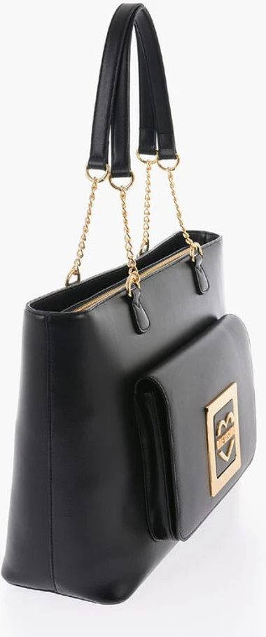 Сумка-тоут Moschino LOVE из искусственной кожи с золотистыми деталями