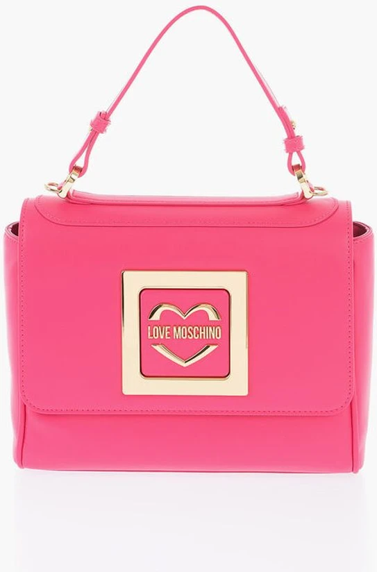 Сумка через плечо Moschino LOVE из искусственной кожи с золотистым металлическим логотипом