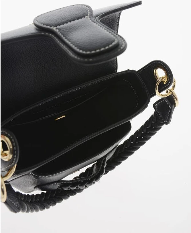Сумка-седло Moschino LOVE Сумка-седло из искусственной кожи с плетеными деталями