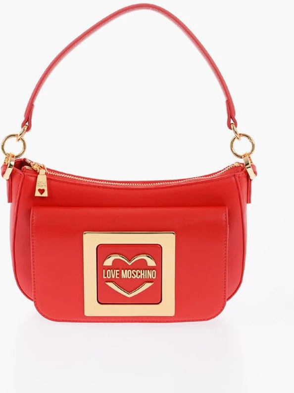 Сумка Moschino LOVE из искусственной кожи со съемным плечевым ремнем и металлическ